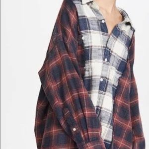 R13 Drop Neck Combo Workshirt